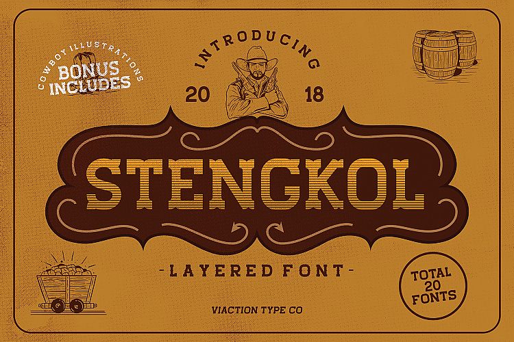 STENGKOL - 20 Font Family