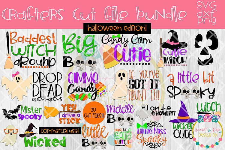 Halloween SVG Bundle! 20 Cut Files, SVG, DXF, PNG