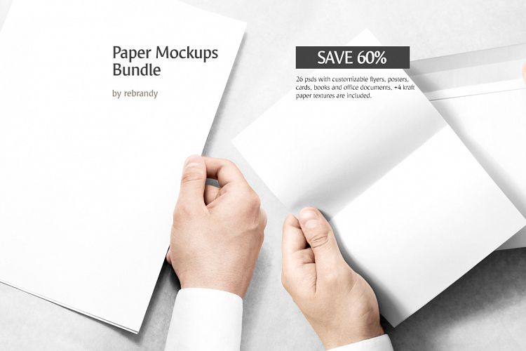 Paper Mockups Bundle example image 1