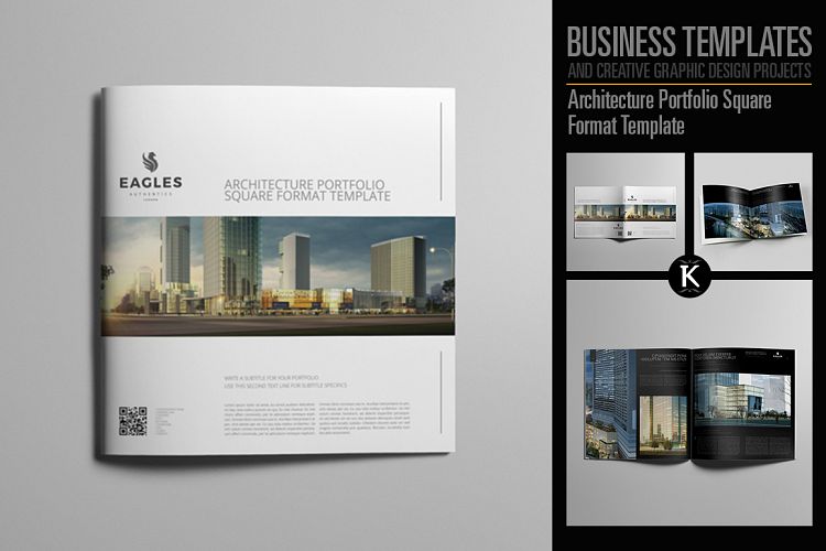 Architecture Portfolio Square Format Template