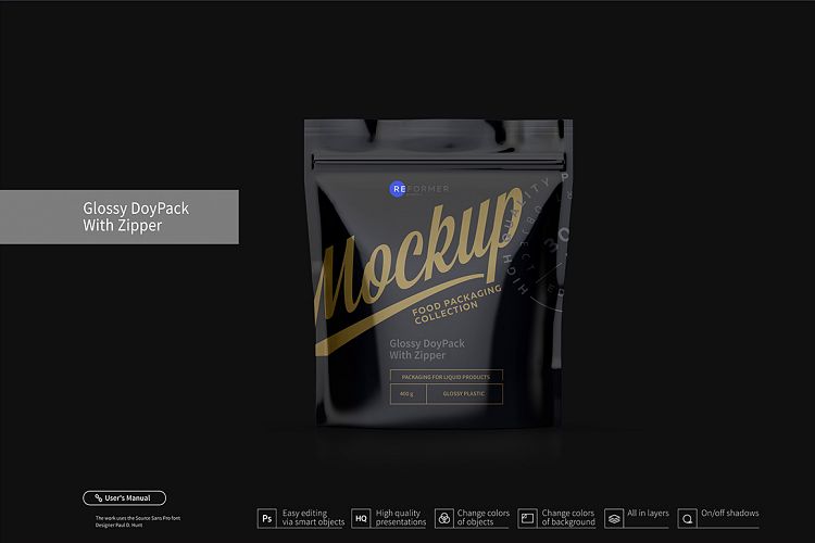 Glossy Doy-Pack With Zipper