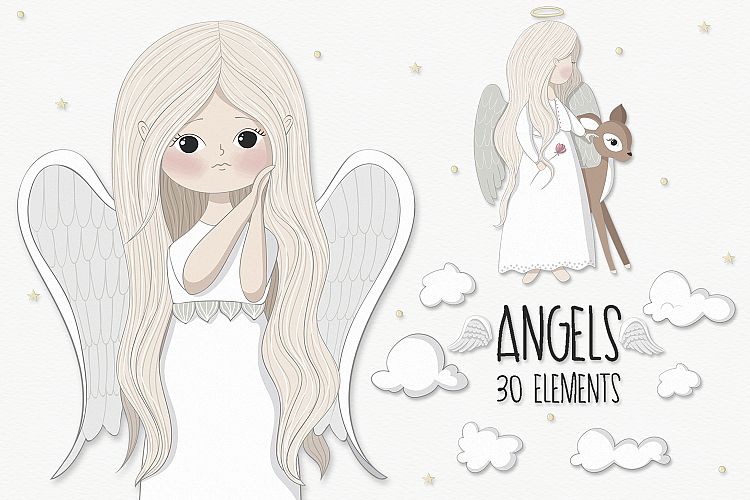 Little angels clipart