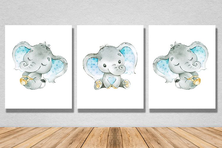 Baby elephant wall decoration