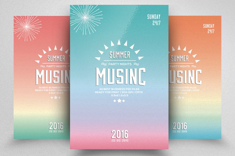 Summer Musical Party Flyer