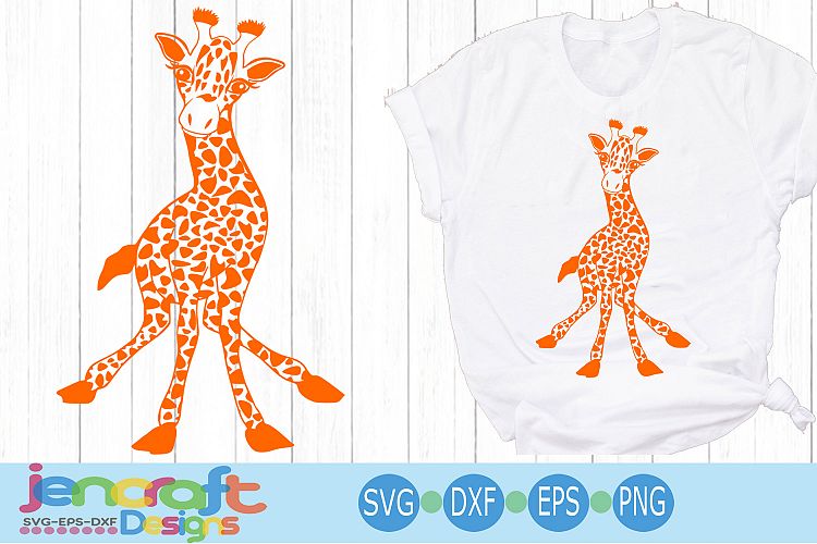 Download Baby Giraffe svg, Cute Fun Safari Giraffe cut file Eps Dxf (247751) | SVGs | Design Bundles