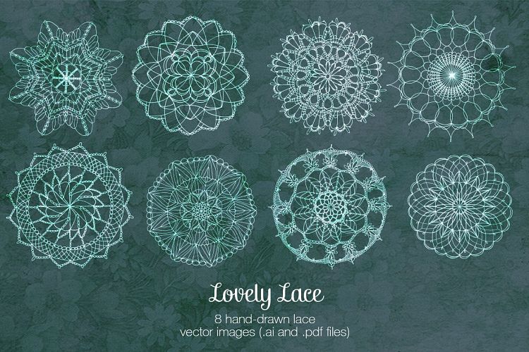 Lovely Lace Vector Illustrations example image 1