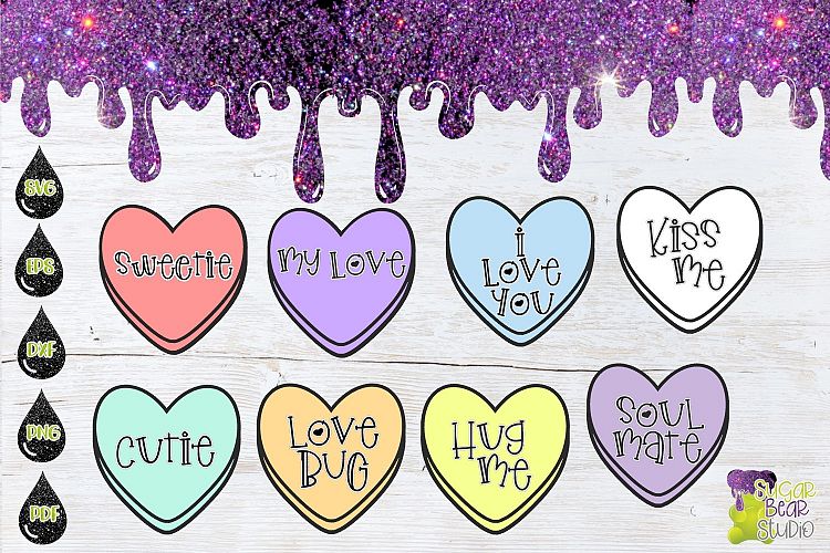 Candy Hearts SVG