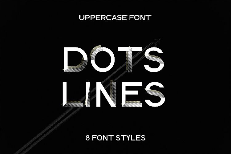 DOTS & LINES uppercase modern font