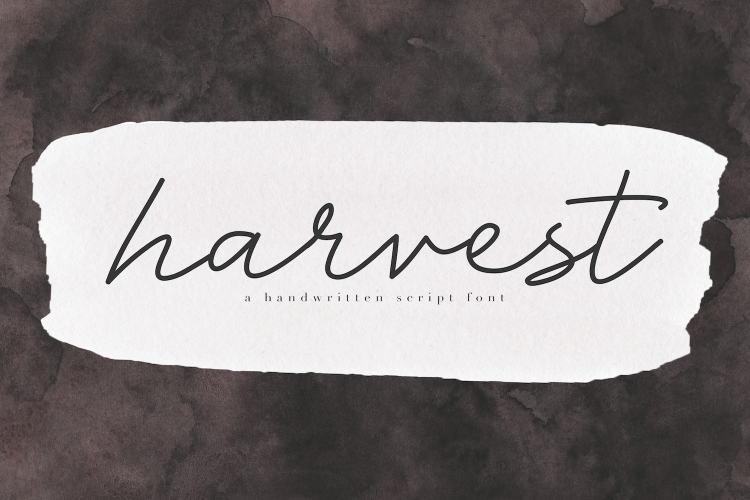 Harvest - A Handwritten Script Font