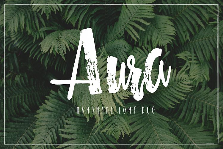 Aura handmade font duo