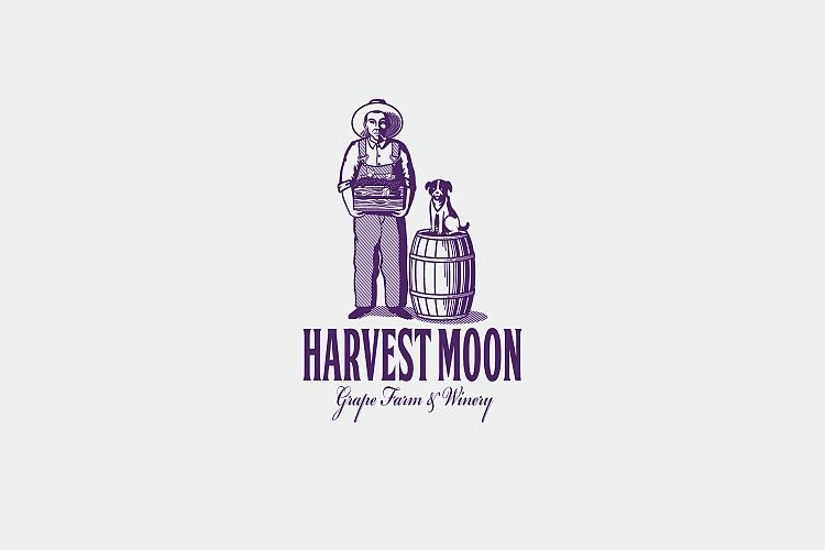 Harvest Moon Logo Template