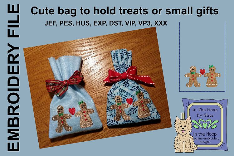 ITH Gingerbread Friends Treat Bag or Small Gift Bag