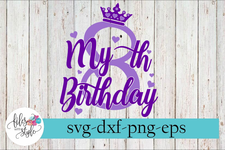 Download My 8th Birthday Party Diva SVG Cutting Files