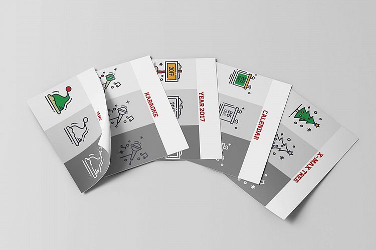 Christmas Presentation Icon Set