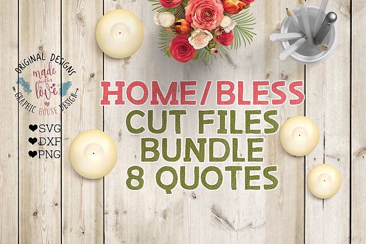 Family/Home Cutting Files Bundle SVG, DXF, PNG