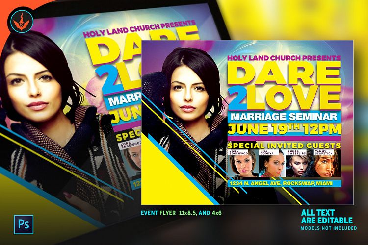 Marriage Ministry Church Flyer Photoshop Template