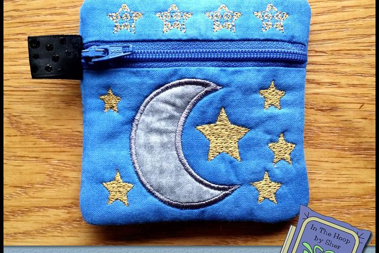 Download Moon and Stars Zipper Bag / Fully Lined, 4X4 HOOP (87422 ...