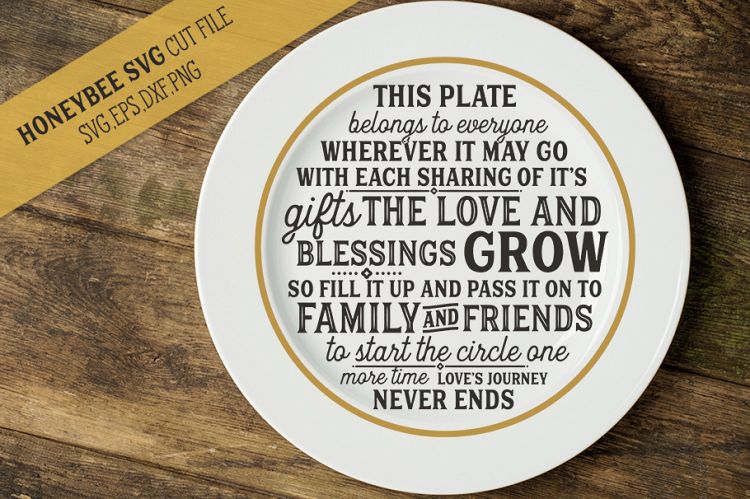 Blessings Plate SVG Cut File