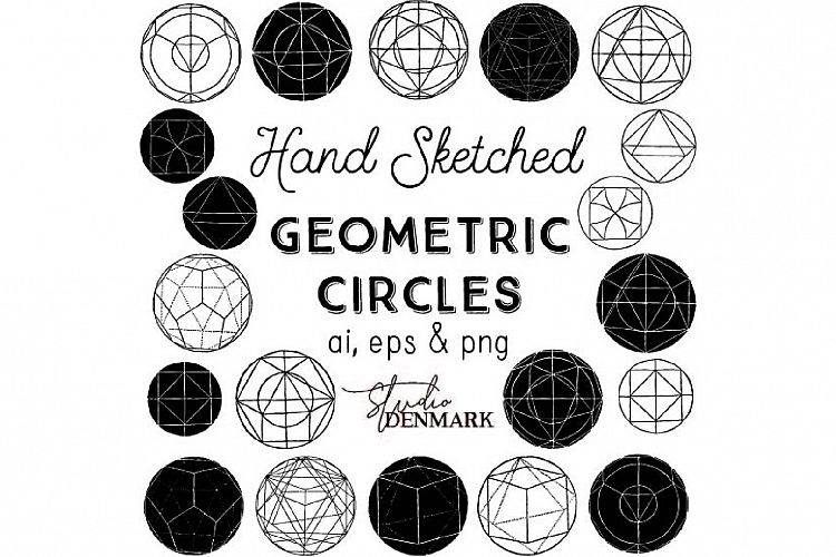 Hand Sketched Geometric Shapes Clipart