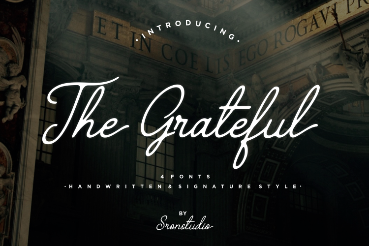 The Grateful Script | 4 Fonts