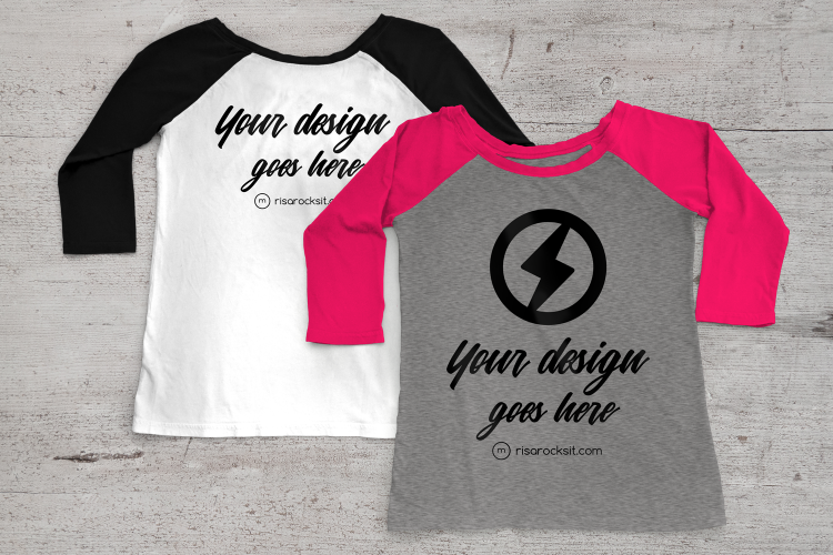 Raglan Tee Photoshop Mock Up