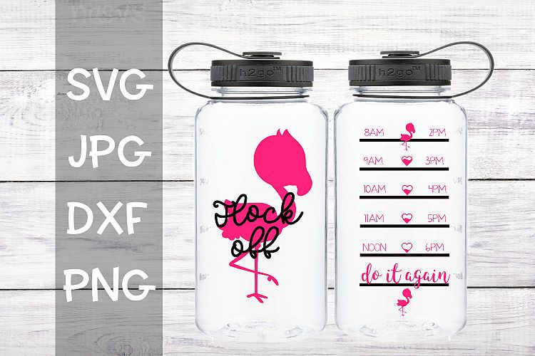 Flock off, Flamingo, water tracker, svg