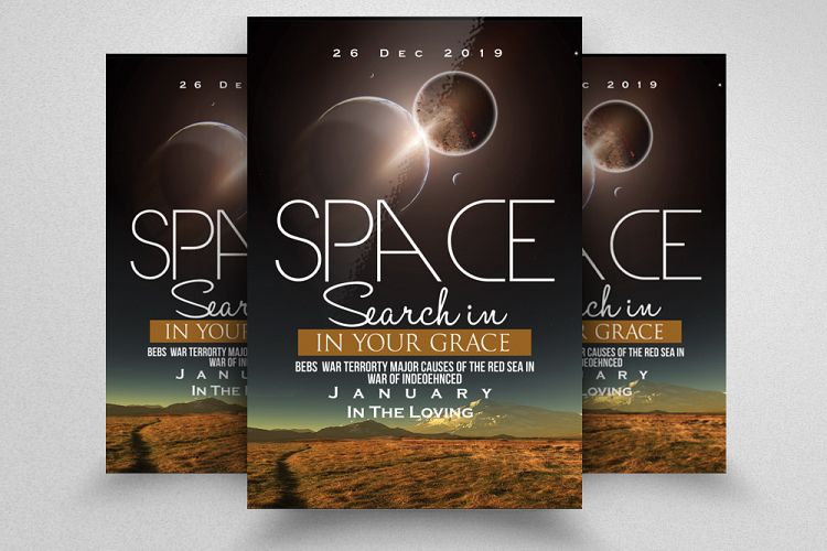 Space Futuristic Science Fiction Party Flyer