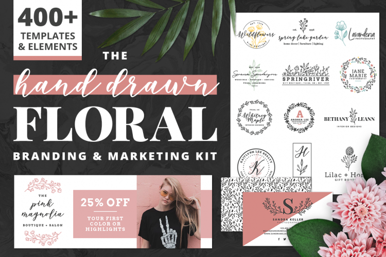 Hand Drawn Floral Branding Kit
