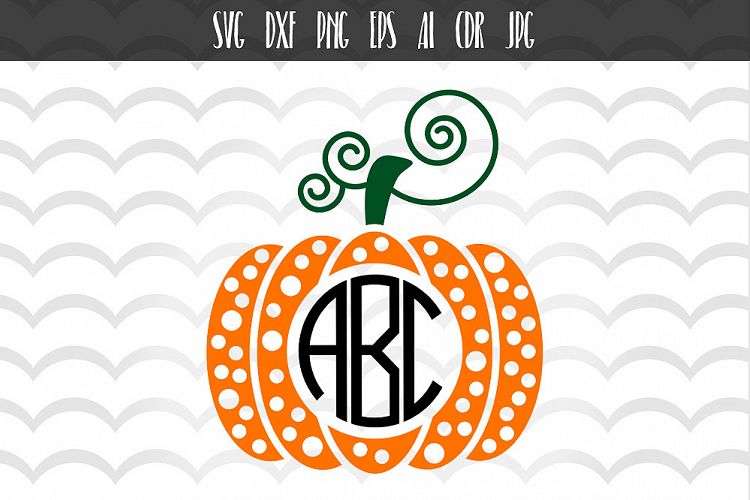 Pumpkin Monogram Cut File