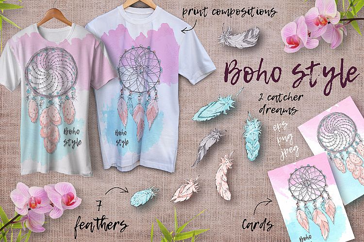 Boho style set.