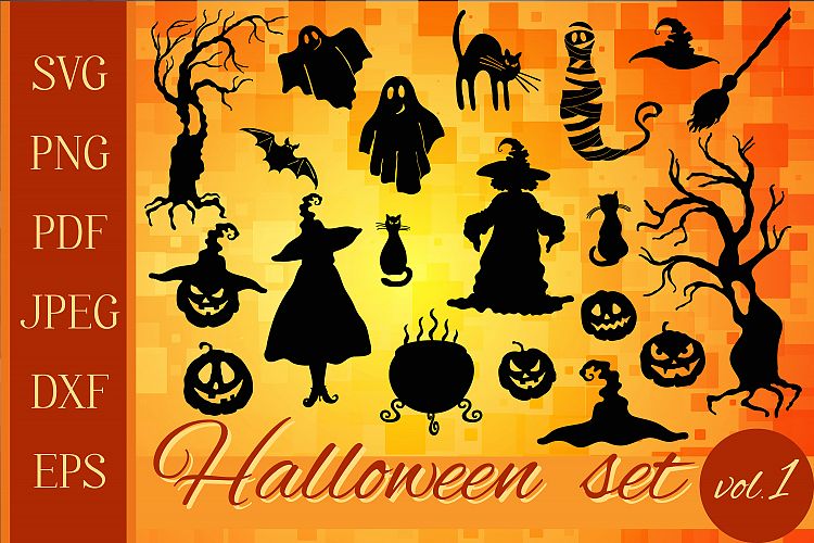 Halloween graphic set 20 in 1 SVG, PNG, PDF, JPEG, DXF, EPS