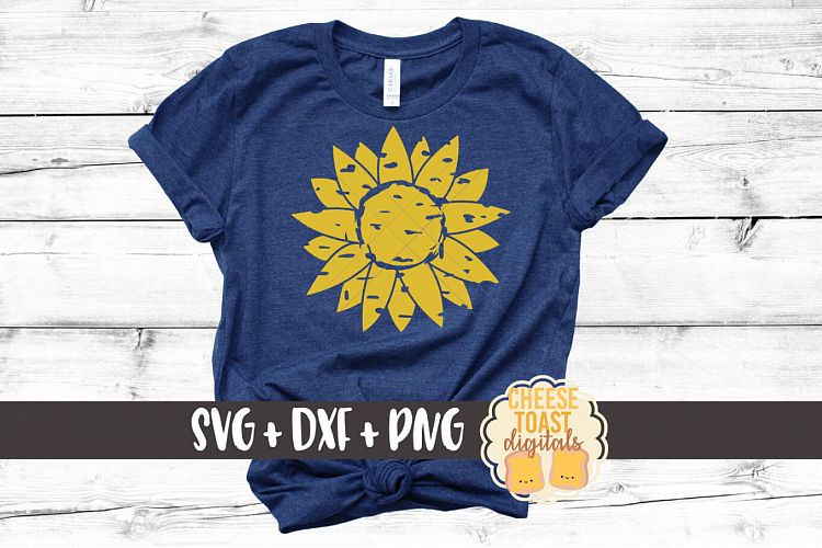 Download Distressed Sunflower - Flower SVG File