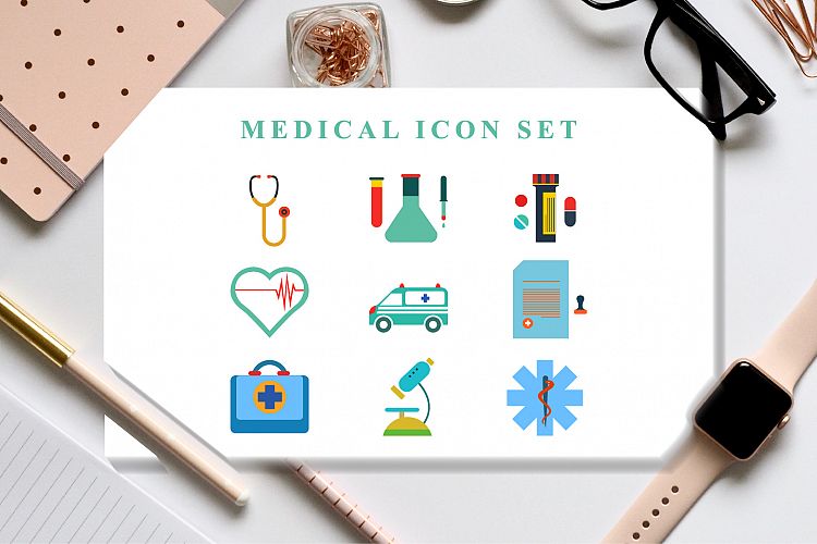 medical icon set