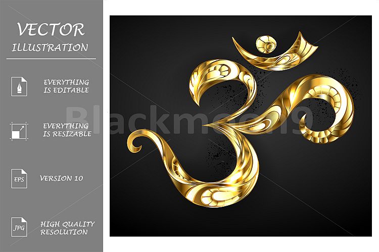 Gold Symbol Om