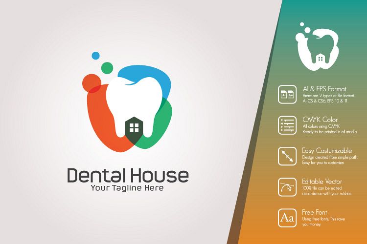 Dental House Logo Template
