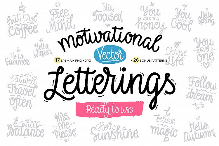 Download Motivational Vector Letterings