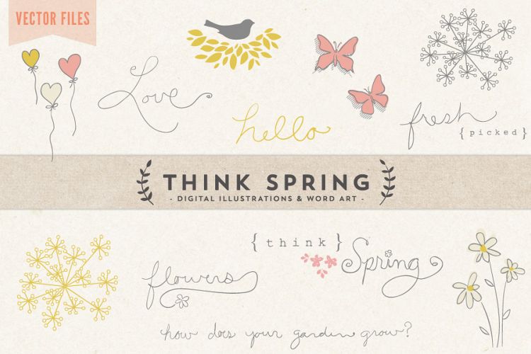 Think Spring Vector Art