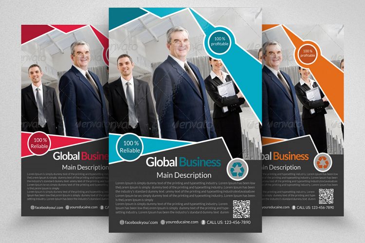 Global Business Solution Flyer Template