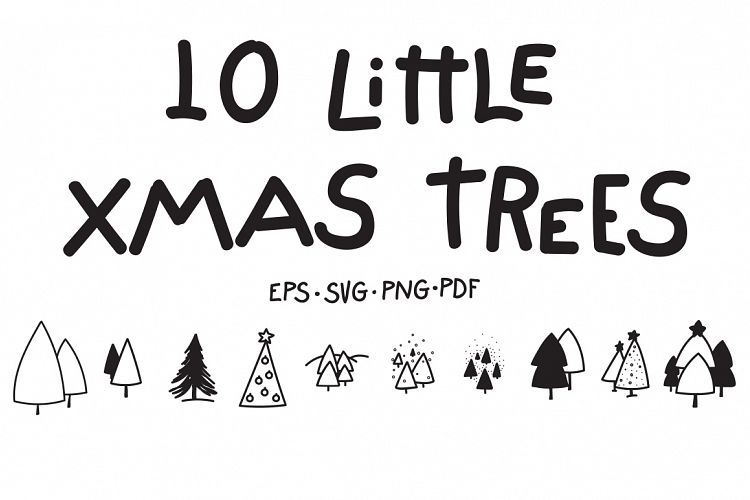 10 Little Xmas Trees