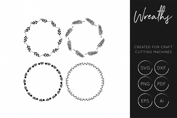 Wreath SVG - Cut files for crafters - SVG / DXF /Ai / EPS/ 