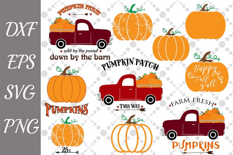 Pumpkin Svg Bundle, PUMPKIN TRUCK BUNDLE SVG, Pumpkin cut fi