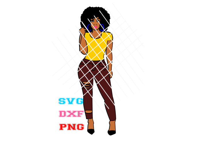 Tusha svg, Afro Woman svg