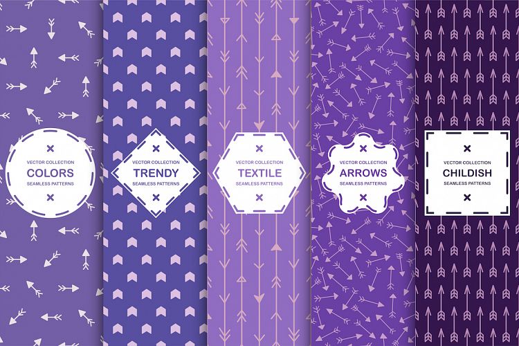 Creative seamless arrow patterns