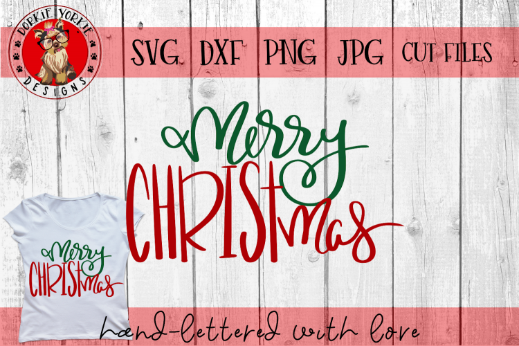 Merry Christmas Script - Hand lettered - SVG Cut File