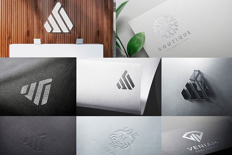 Bundle 22 Logo Mockups - PSD