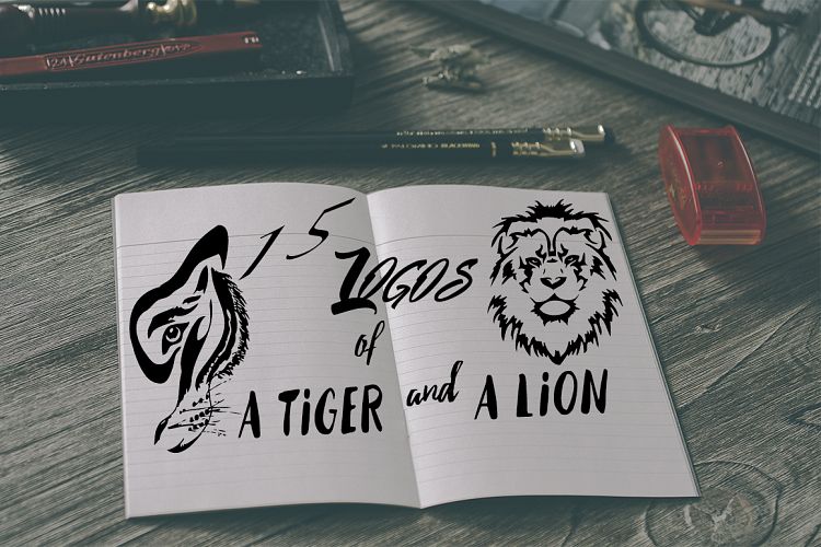 Lion and tiger logo