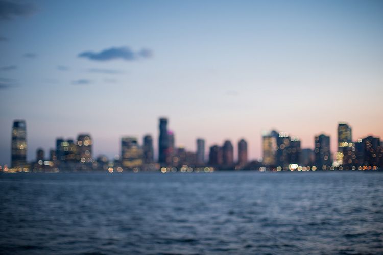 Blurred Jersey city background
