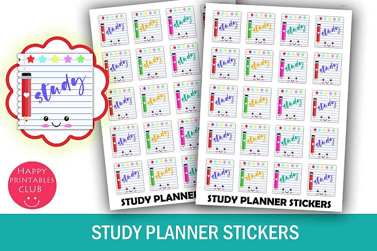 Study Planner Stickers-Kawaii Student Planner Stickers
