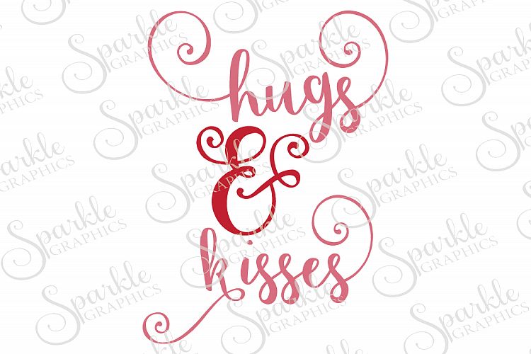 Hugs And Kisses Cut File | SVG, EPS, DXF, PNG