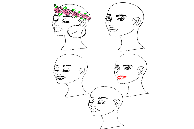 Bald Woman svg, Cancer Awarenes svg